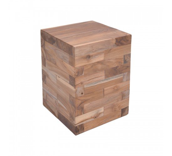 Βοηθητικό τραπέζι Werzy Inart φυσικό μασίφ ξύλο teak 35x35x49εκ Υλικό: TEAKWOOD 315-000009