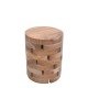 Σκαμπό Shard Inart φυσικό μασίφ ξύλο teak Φ35x45εκ Υλικό: SUARWOOD 315-000017