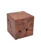 Σκαμπό Boxy Inart φυσικό μασίφ ξύλο teak 40x40x40εκ Υλικό: TEAKWOOD 315-000024