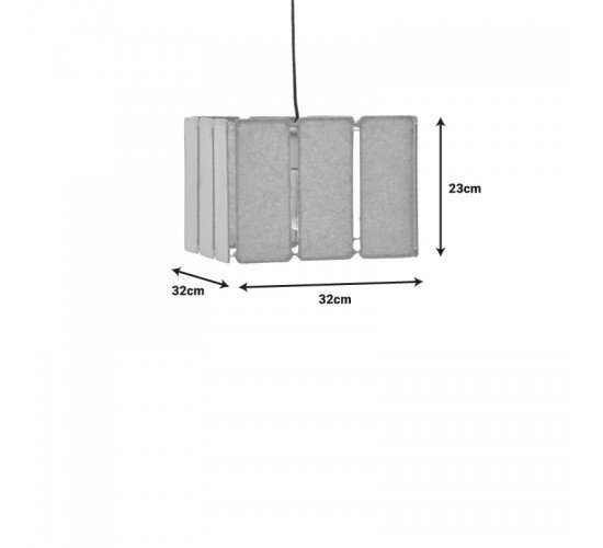 Φωτιστικό οροφής Boxfo Inart καφέ press papier-μέταλλο 32x32x123εκ Υλικό: PAPER-IRON 317-000014