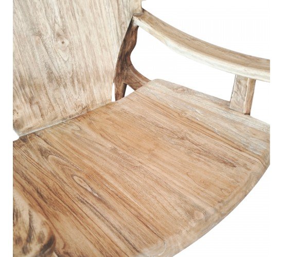 Πολυθρόνα Brazin φυσικό teak ξύλο 72x71x77εκ Υλικό: TEAK WOOD 335-000001