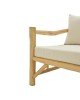 Καναπές Roziana φυσικό teak ξύλο 210x100x80εκ Υλικό: TEAKWOOD - FABRIC 335-000021