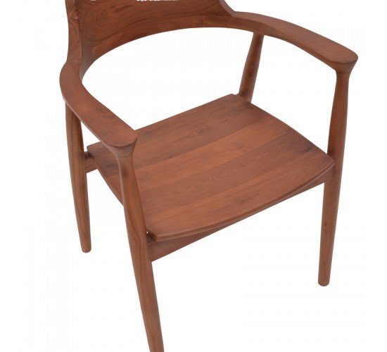 Πολυθρόνα Jambene teak ξύλο σε καρυδί απόχρωση 57x54x79εκ Υλικό: TEAKWOOD 336-000007