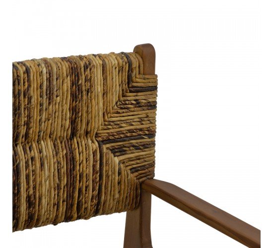 Πολυθρόνα Refane φυσικό teak ξύλο-banana σχοινί 55x60x85εκ Υλικό: TEAKWOOD - BANANA ROPE 336-000008