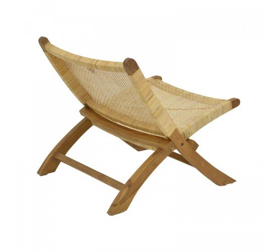 Καρέκλα Jerenze φυσικό teak ξύλο-rattan 65x78x68εκ Υλικό: TEAKWOOD - RATTAN 336-000010