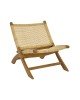 Καρέκλα Jerenze φυσικό teak ξύλο-rattan 65x78x68εκ Υλικό: TEAKWOOD - RATTAN 336-000010