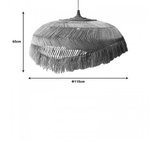 Φωτιστικό οροφής Izert Inart sisal σε φυσικό χρώμα Φ110x65εκ Υλικό: SISAL 339-000012