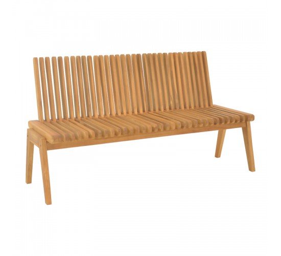 Παγκάκι Jey teak ξύλο σε φυσική απόχρωση 150x45x40εκ Υλικό: TEAK WOOD 340-000016