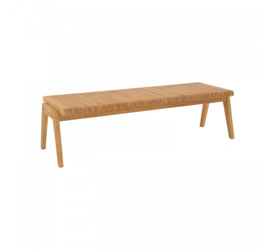 Παγκάκι Jey teak ξύλο σε φυσική απόχρωση 120x45x40εκ Υλικό: TEAK WOOD 340-000017