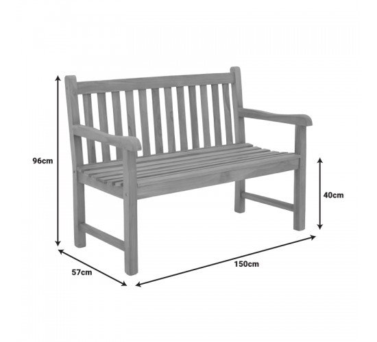 Παγκάκι Nat teak ξύλο σε φυσική απόχρωση 120x57x96εκ Υλικό: TEAK WOOD 340-000018