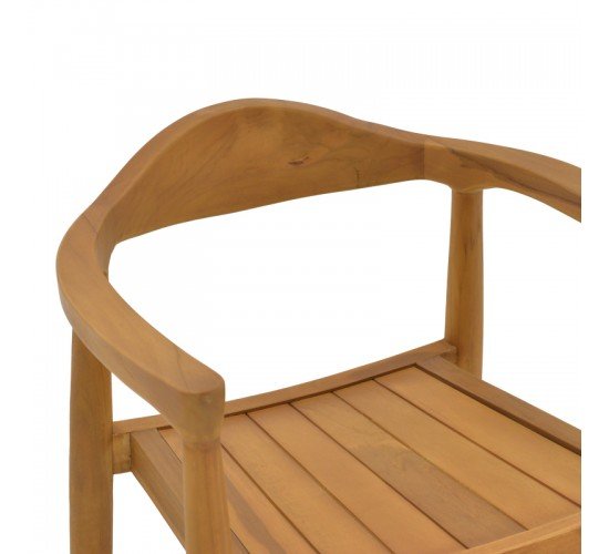 Πολυθρόνα Ganny teak ξύλο σε φυσική απόχρωση 59x56x71εκ Υλικό: TEAK WOOD 340-000021