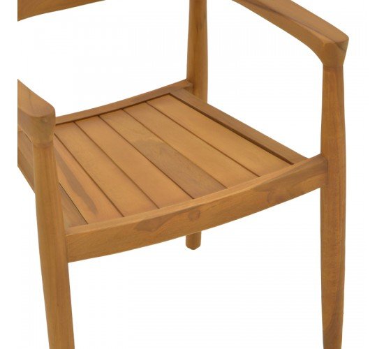 Πολυθρόνα Ganny teak ξύλο σε φυσική απόχρωση 59x56x71εκ Υλικό: TEAK WOOD 340-000021