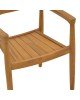 Πολυθρόνα Ganny teak ξύλο σε φυσική απόχρωση 59x56x71εκ Υλικό: TEAK WOOD 340-000021