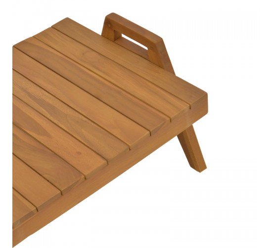 Τραπέζι Kally teak ξύλο σε φυσική απόχρωση 60x50x34εκ Υλικό: TEAK WOOD 340-000023