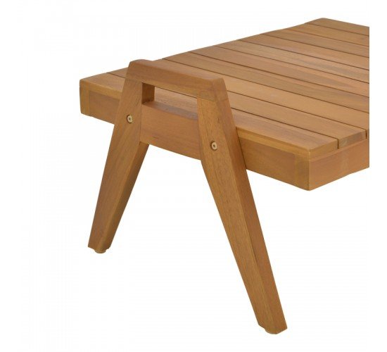 Τραπέζι Kally teak ξύλο σε φυσική απόχρωση 60x50x34εκ Υλικό: TEAK WOOD 340-000023