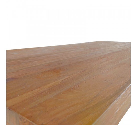 Τραπέζι Wooly teak ξύλο σε φυσική απόχρωση 220x90x75εκ Υλικό: TEAK WOOD 343-000015