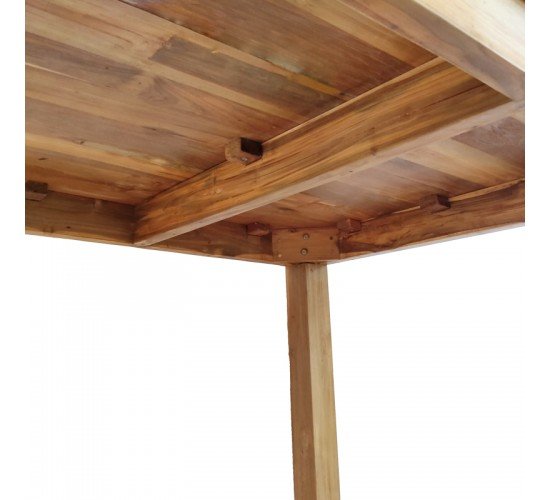 Τραπέζι Wooly teak ξύλο σε φυσική απόχρωση 220x90x75εκ Υλικό: TEAK WOOD 343-000015