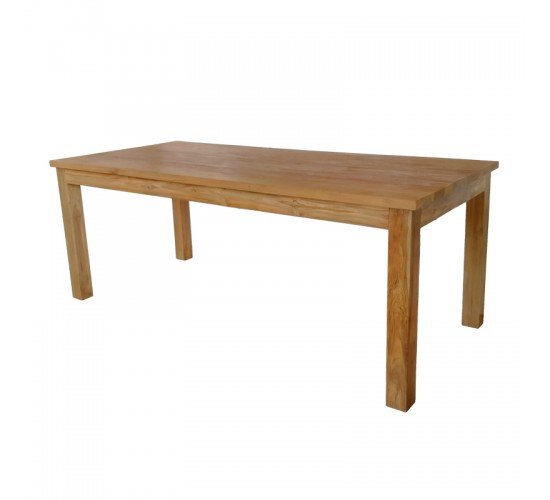 Τραπέζι Wooly teak ξύλο σε φυσική απόχρωση 220x90x75εκ Υλικό: TEAK WOOD 343-000015