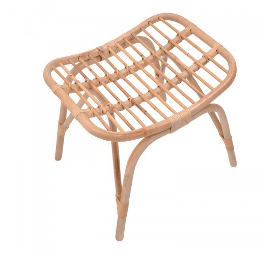 Σκαμπό Vrebor rattan pe σε φυσική απόχρωση 53x41x46εκ Υλικό: RATTAN PE 344-000009