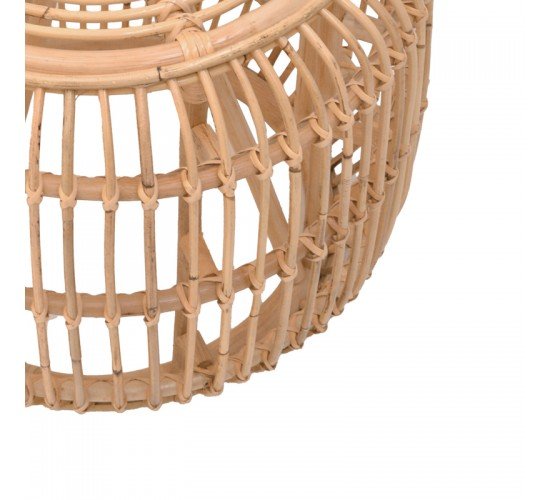 Σκαμπό Rajesty rattan pe σε φυσική απόχρωση Φ60x46εκ Υλικό: RATTAN PE 344-000010