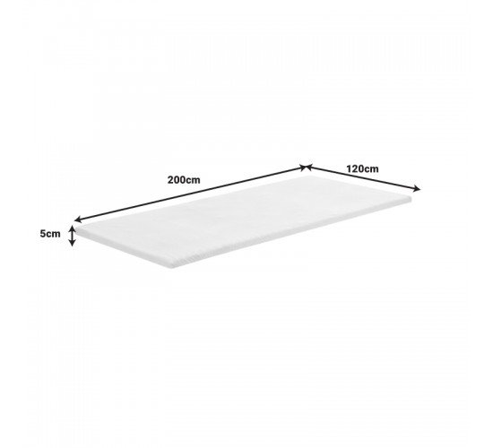 Ανώστρωμα Casmeriane roll pack λευκό ύφασμα-memory foam 120x200x5εκ Υλικό: POLYESTER FABRIC - MEMORY FOAM 348-000009