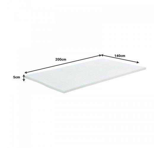 Ανώστρωμα Casmeriane roll pack λευκό ύφασμα-memory foam 140x200x5εκ Υλικό: POLYESTER FABRIC - MEMORY FOAM 348-000010