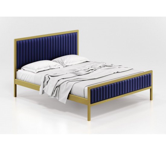 KPS/QUEEN BED EΛΛΗΝΙΚΗΣ ΚΑΤΑΣΚΕΥΗΣ ΜΕΤΑΛΛΟ&ΥΦΑΣΜΑ 150Χ200ΕΚ