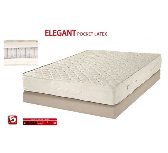 KPS ΣΤΡΩΜΑ ELEGANT POCKET LATEX 90X200X29EK 08.00.44 6651