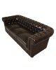 ΚΑΝΑΠΕΣ 3ΘΕΣΙΟΣ T.CHESTERFIELD HM3009.01 ΤΕΧΝΟΔΕΡΜΑ ΣΚΟΥΡΟ ΚΑΦΕ 208x90x73Υ εκ. 3θέσιος