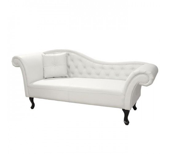 ΑΝΑΚΛΙΝΔΡΟ T.CHESTERFIELD  HM3007.02 PU ΛΕΥΚΟ ΑΡ. ΜΠΡΑΤΣΟ 190x61x84Yεκ.