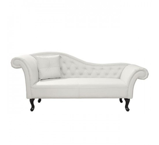 ΑΝΑΚΛΙΝΔΡΟ T.CHESTERFIELD  HM3007.02 PU ΛΕΥΚΟ ΑΡ. ΜΠΡΑΤΣΟ 190x61x84Yεκ.