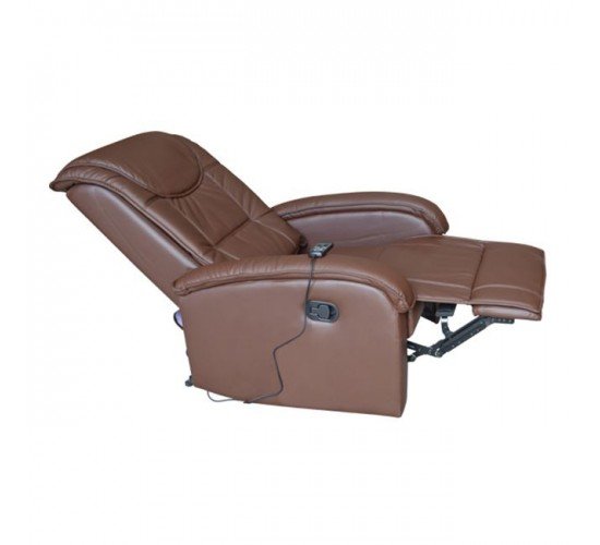 ΠΟΛΥΘΡΟΝΑ RELAX ΜΕ ΜΗΧΑΝΙΣΜΟ MASSAGE ROCCA HM0026.03 PU ΚΑΦΕ ΣΚΟΥΡΟ 80x96x97 εκ.