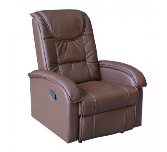 ΠΟΛΥΘΡΟΝΑ RELAX ΜΕ ΜΗΧΑΝΙΣΜΟ MASSAGE ROCCA HM0026.03 PU ΚΑΦΕ ΣΚΟΥΡΟ 80x96x97 εκ.