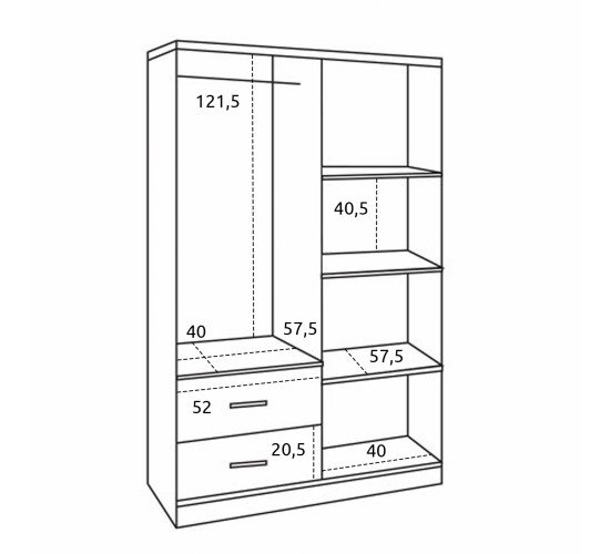 ΝΤΟΥΛΑΠΑ 4ΦΥΛΛΗ ME 2 ΣΥΡΤΑΡΙΑ BLAKELY HM339.02 SONAMA 120Χ42,5Χ180,5εκ. 4φυλλη