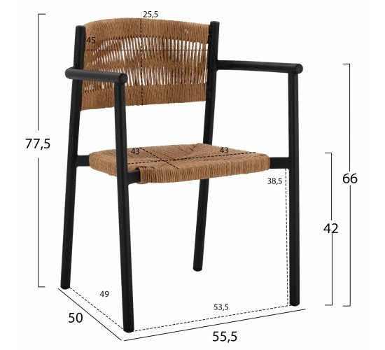 ΣΕΤ ΤΡΑΠΕΖΑΡΙΑ 3ΤΜΧ ΤΡΑΠΕΖΙ ΑΛΟΥΜΙΝΙΟΥ 80X80 & ΠΟΛΥΘΡΟΝΕΣ ΑΝΘΡΑΚΙ HM11444 2 θέσεων