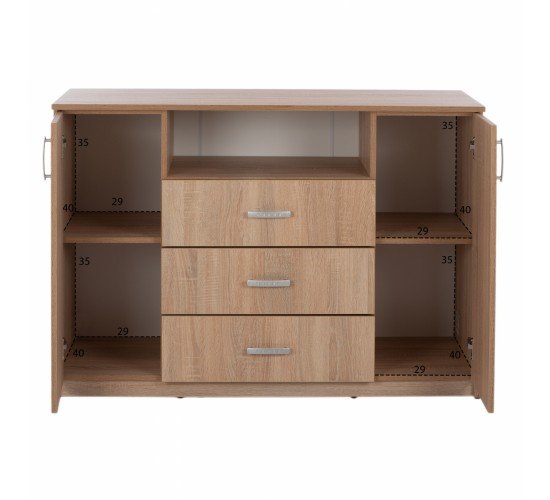 ΜΠΟΥΦΕΣ ΜΕ 2 ΝΤΟΥΛΑΠΙΑ Κ 3 ΣΥΡΤΑΡΙΑ ADLER SONAMA OAK HM2430 120X45X85Yεκ.