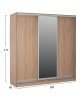 ΝΤΟΥΛΑΠΑ 3ΦΥΛΛΗ ΣΥΡΟΜΕΝΗ ΜΕ ΚΑΘΡΕΠΤΗ SONAMA OAK HM2435  200X60X210Υεκ 3φυλλη