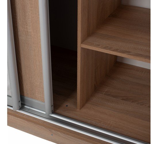 ΝΤΟΥΛΑΠΑ 3ΦΥΛΛΗ ΣΥΡΟΜΕΝΗ ΜΕ ΚΑΘΡΕΠΤΗ SONAMA OAK HM2435  200X60X210Υεκ 3φυλλη