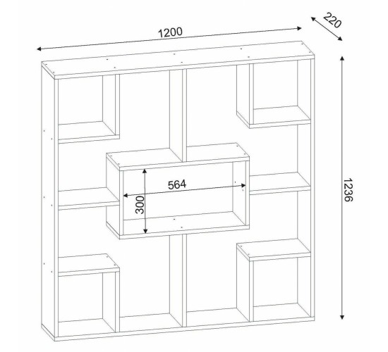 ΒΙΒΛΙΟΘΗΚΗ YOLANTHE ΜΕΛΑΜΙΝΗΣ HM9029.01 ΛΕΥΚΗ 120x22x123,6Υ εκ.