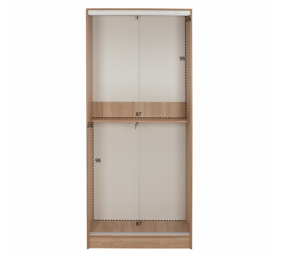 ΝΤΟΥΛΑΠΑ ΣΥΡΟΜΕΝΗ ADLER ΜΕΛΑΜΙΝΗΣ 90x45x210Yεκ. SONAMA OAK 2ΦΥΛΛΗ HM2436.01