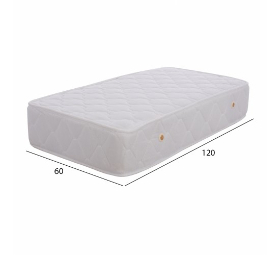 ΣΤΡΩΜΑ BABYCLOUD HM642.01 BONELL SPRING 60X120 ΛΕΥΚΟ Μονό