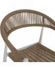 ΠΟΛΥΘΡΟΝΑ ΑΛΟΥΜΙΝΙΟΥ ΛΕΥΚΗ PΕ RATTAN ΜΠΕΖ HM5854.01 55.5x58.5x78 εκ.