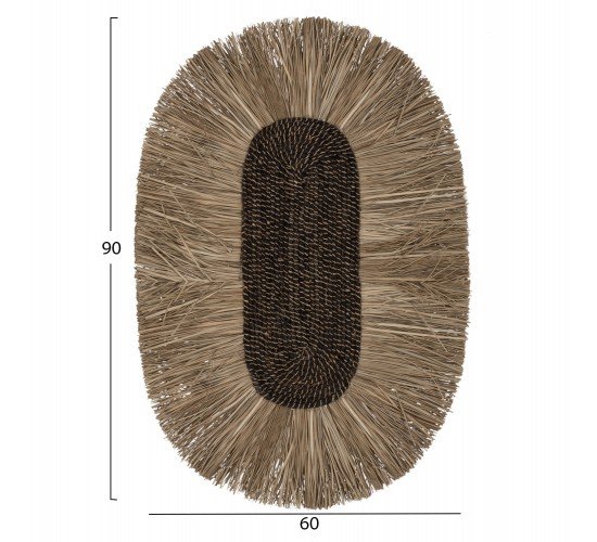 ΔΙΑΚΟΣΜΗΤΙΚΟ ΤΟΙΧΟΥ ΟΒΑΛ ΑΠΟ GRASS ΚΑΙ ΙΝΕΣ ΑΜΠΑΚΑ ΣΕ ΧΡΩΜΑ ΦΥΣΙΚΟ 60x5x90Yεκ.HM7795