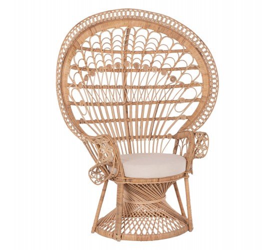 ΠΟΛΥΘΡΟΝΑ ROYAL PEACOCK ΑΠΟ BAMBOO ΜΕ ΜΑΞΙΛΑΡΙ 134X65X150Yεκ.HM9342