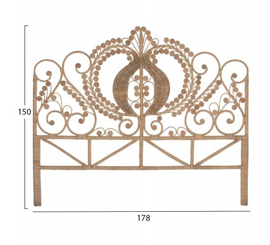 ΚΕΦΑΛΑΡΙ ΚΡΕΒΑΤΙΟΥ ΑΠΟ RATTAN ΓΙΑ ΕΠΑΓΓΕΛΜΑΤΙΚΗ ΧΡΗΣΗ HM9358 178x150εκ. Υπέρδιπλο