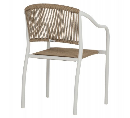 ΠΟΛΥΘΡΟΝΑ ΑΛΟΥΜΙΝΙΟΥ ΛΕΥΚΟ ΜΕ PE RATTAN WICKER HM5856.01 57x63x80Yεκ.