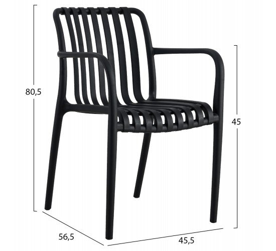 ΠΟΛΥΘΡΟΝΑ ΠΟΛΥΠΡΟΠΥΛΕΝΙΟΥ TIPPY HM5940.02 ΜΑΥΡΗ 55x55x81Υεκ.