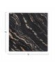 ΕΠΙΦΑΝΕΙΑ ΤΡΑΠΕΖΙΟΥ ΤΕΤΡΑΓΩΝΗ 5787 WERZALIT 70X70 εκ. BLACK GOLD MARBLE HM5230.15