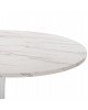 ΤΡΑΠΕΖΙ ΤΡΑΠΕΖΑΡΙΑΣ ROLLO HM9422.01 ΣΤΡΟΓΓΥΛΟ WHITE MARBLE Φ120x74Yεκ.