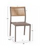 ΚΑΡΕΚΛΑ ΑΛΟΥΜΙΝΙΟΥ ΣΑΜΠΑΝΙ ΜΕ RATTAN & TEXTLINE HM5921.03 46x55,5x83 εκ.